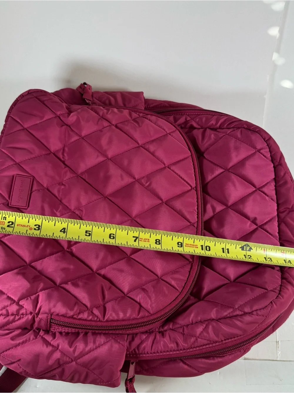 Vera Bradley Ultralight Backpack Cabernet With Floral Lining 15